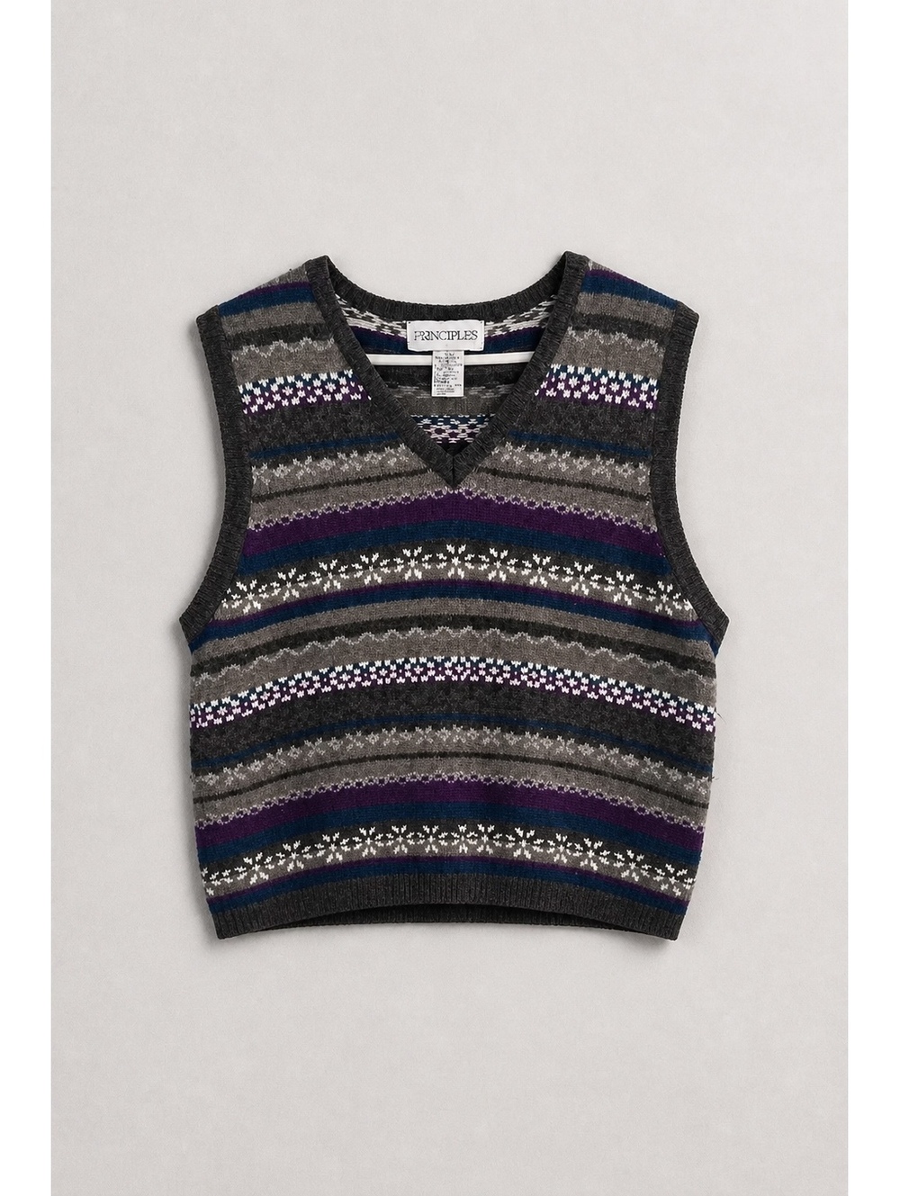 Vintage The Bay Brand Principles Sleeveless Wool Knit Vest
